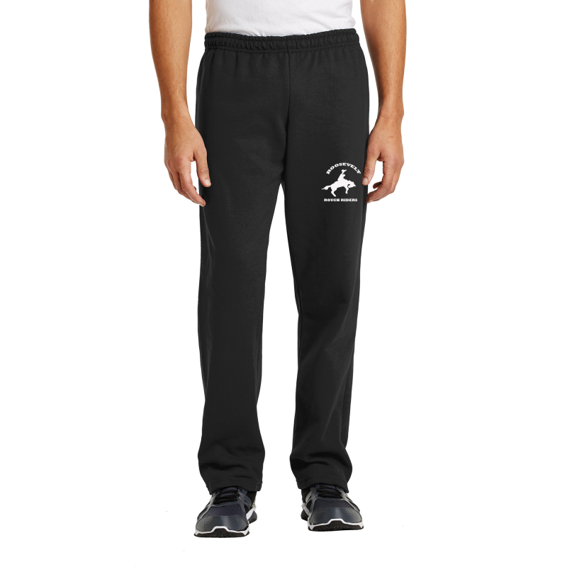  18400  Gildan® Heavy Blend™ Open Bottom Sweatpant; EMBROIDERED LOGO LEFT LEG