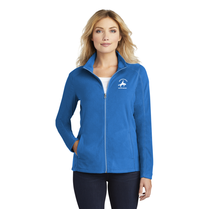 L223 Port Authority® Ladies Microfleece Jacket, LEFT OVERHEART EMBRIDERY