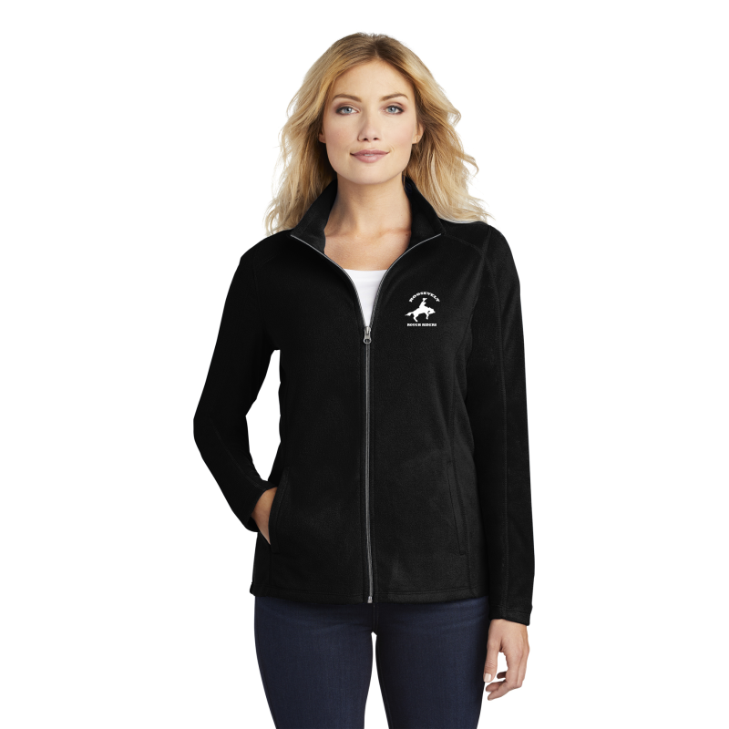 L223 Port Authority® Ladies Microfleece Jacket, LEFT OVERHEART EMBRIDERY