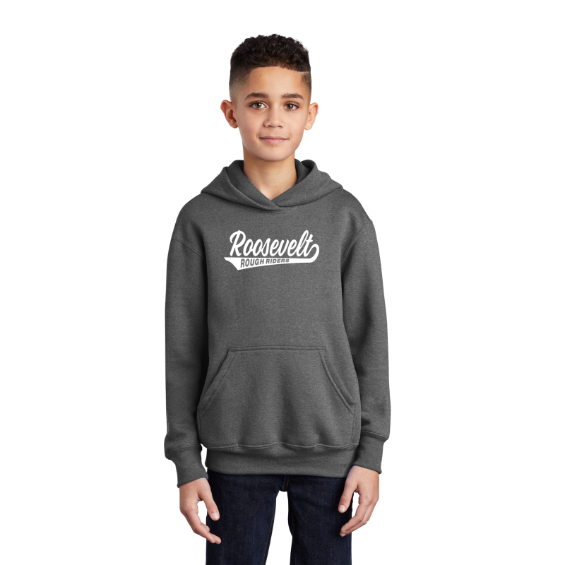 PC90YH Port & Company® Youth Core Fleece Pullover Hooded Sweatshirt; FRONT TAIL PRINT PC90YH Port & Company® Youth Core Fleece Pullover Hooded Sweatshirt; FRONT TAIL PRINT